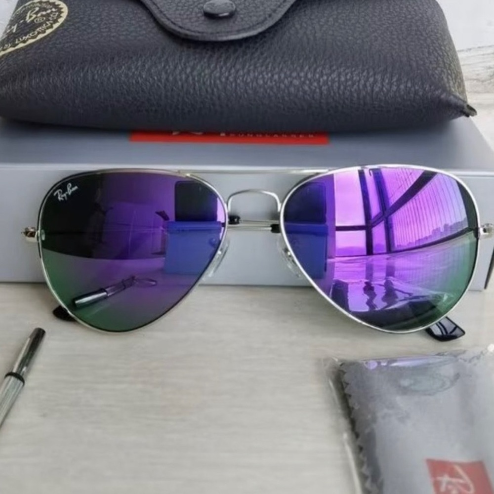 Ray-Ban 3025 purple aviators